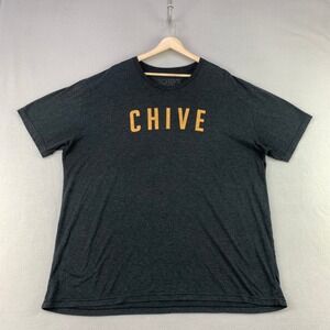 Chive Tees T-Shirt Men 3XL Charcoal Heather Logo Graphic Short Sleeve Tee